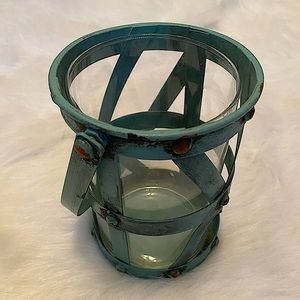 Teal candle lantern (Hobby Lobby)